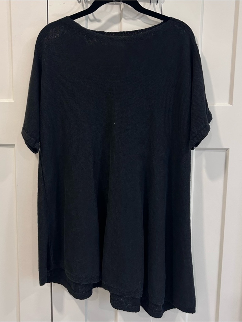 Eileen Fisher 100% Organic Linen Asymmetric Tunic Top - Size M